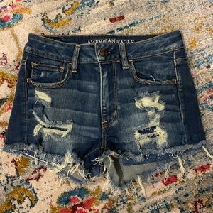American Eagle Hi-rise shortie Jean shorts